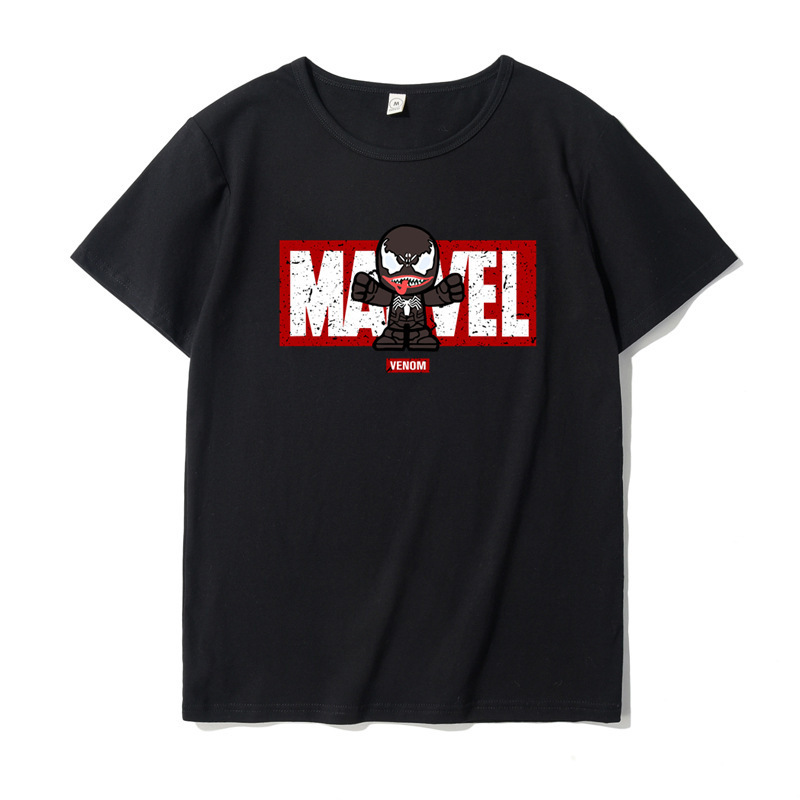 TT1346 summer new Marvel cartoon printed children's clothing boys and girls T-shirt middle school student short sleeve parent-child clothes