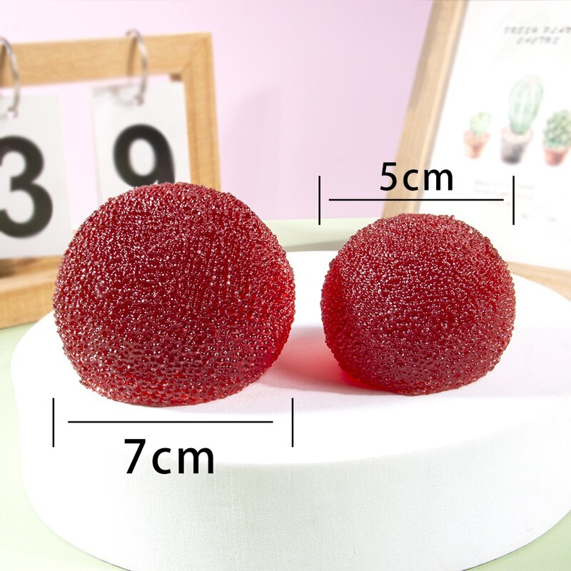 Yangmei berry soft and cute toy, simulated red fruit, easy to squeeze for stress relief, mini finger toy, cute squeeze toy