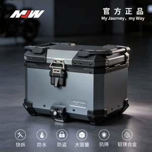 Mjw Anodlanmış Titanium Bm Kilid 45L55L Sürətli Buraxılan Motosiklet Alüminium Baqaj Qutusu
