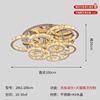 Crystal, ceiling light for living room, modern lamp, rectangular lights, light luxury style, simple and elegant design