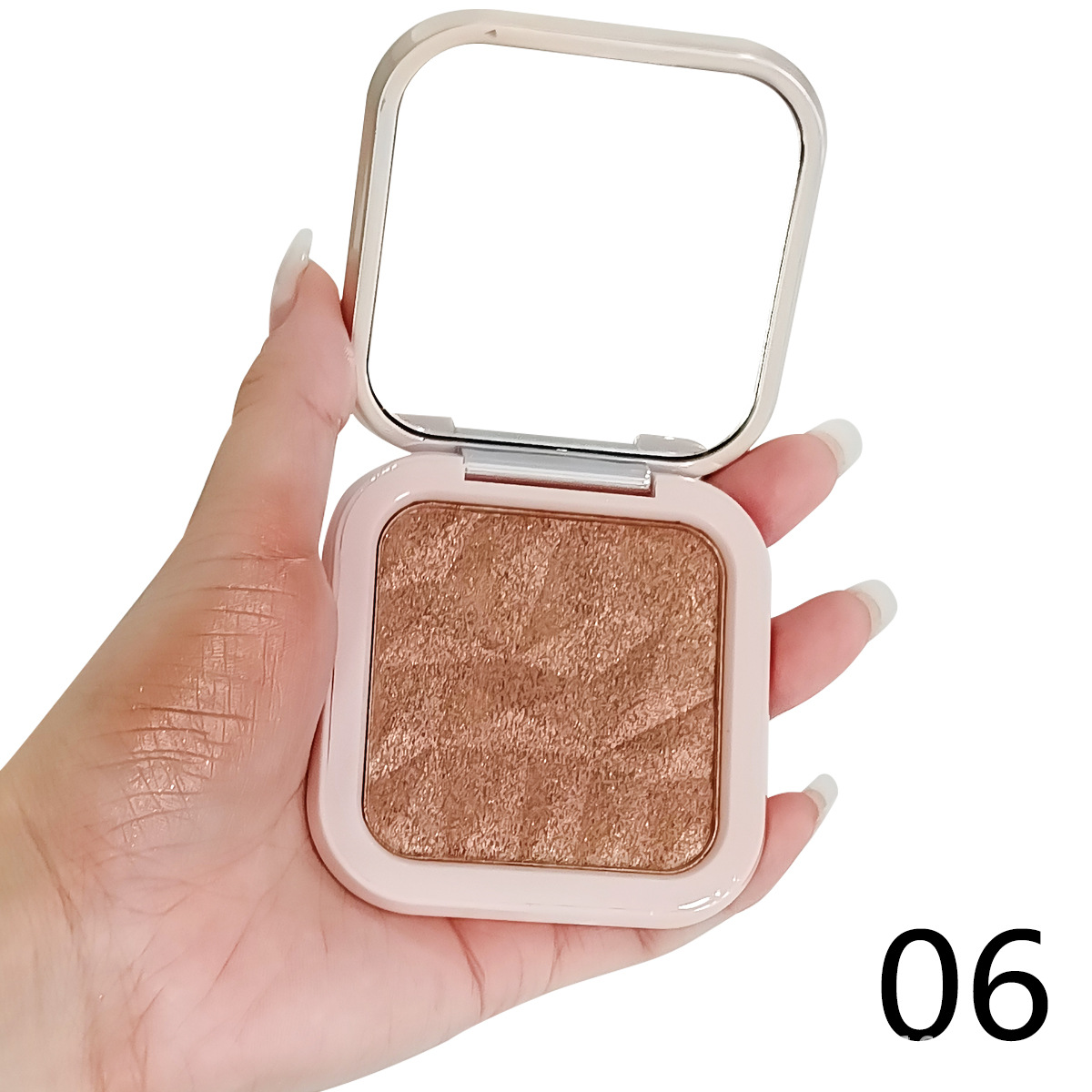 Maquillaje de belleza monocromático estereoscópico mate resaltado brillante sombra de nariz sin logotipo polvo resaltado placa de reparación