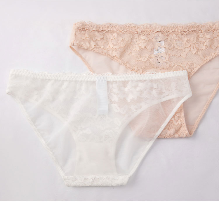 1 Piece Quantity Breathable Function Solid Color Breathable Mid Waist Briefs Panties