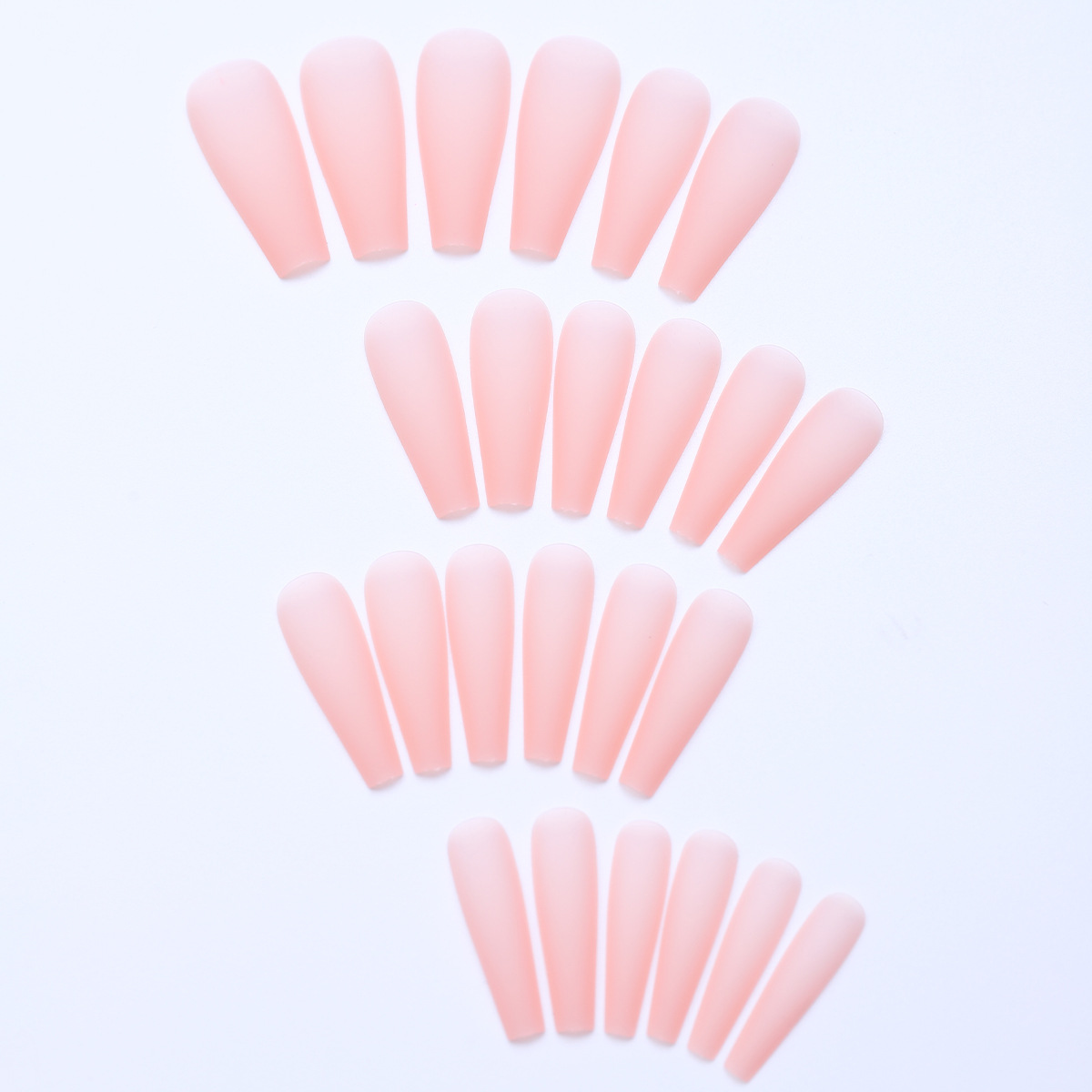 Millones de damas en stock largo desnudo desnudos uñas productos terminados al por mayor parches de uñas falsas set al por mayor