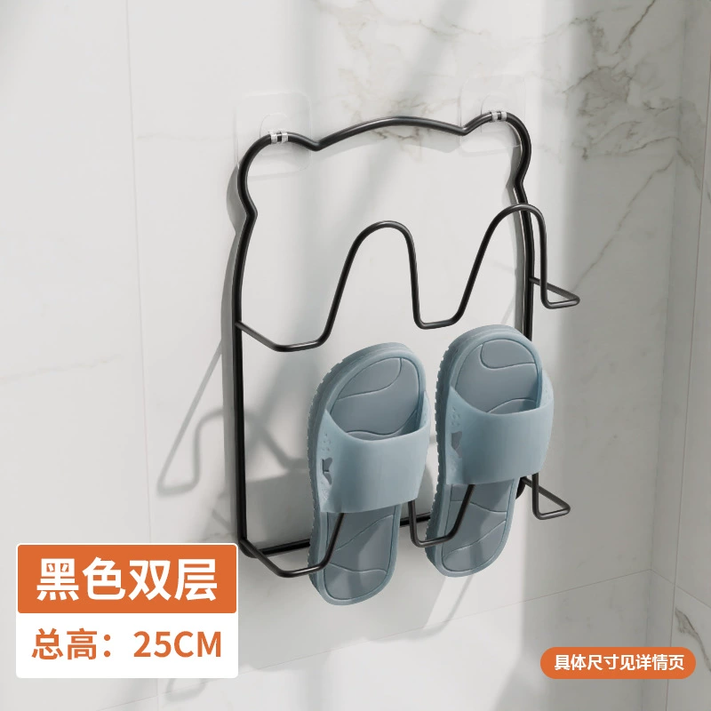 Wall-Mounted Shoe Rack, Metal Iron Drying Rack, No-Drill 2–4 Tier, Space-Saving
