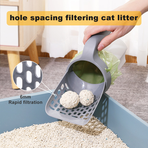 Cross-border all-in-one cat litter scoop, cat litter box, built-in garbage bag set, pet removable cleaning supplies