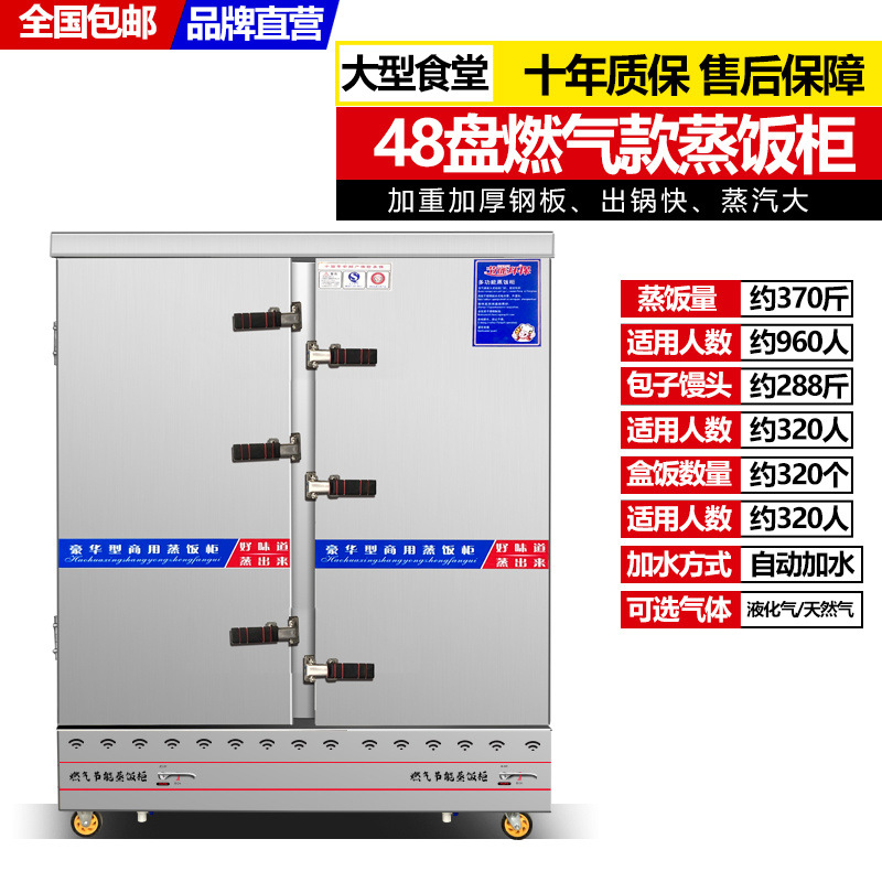 Gran gabinete de arroz al vapor vapor coche de arroz al vapor una sola puerta 15 placas doble puerta 24 placas 30 placas 36 placas 48 placas 60 placas calefacción eléctrica y gas
