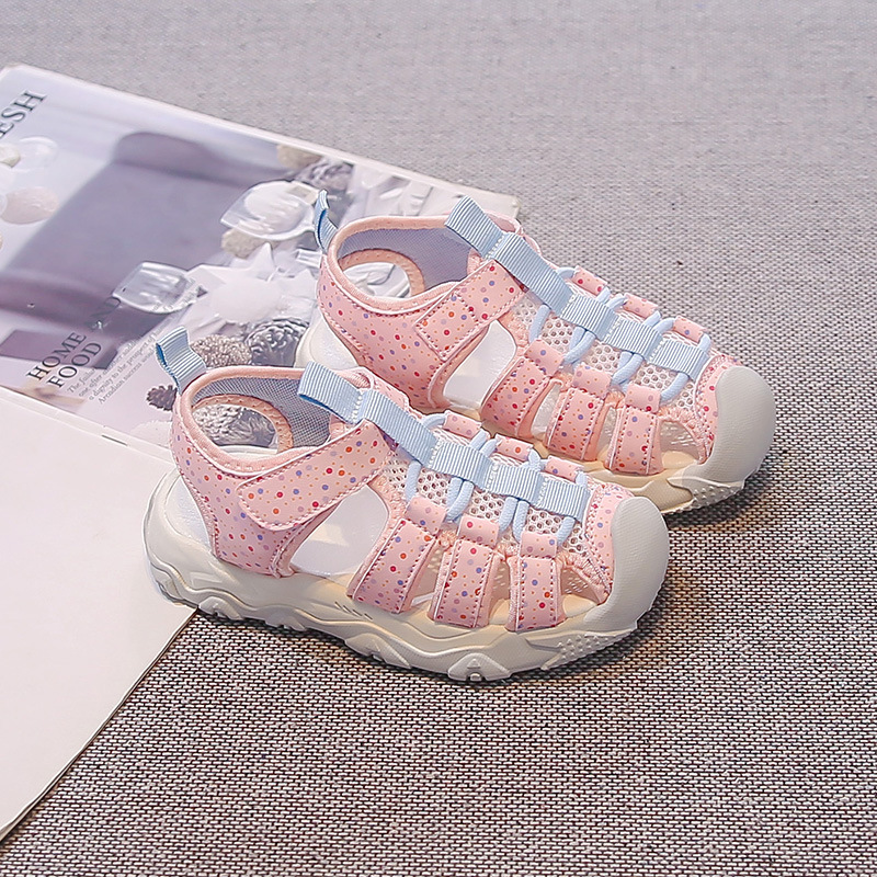 Niñas sandalias de verano 2026 nuevos zapatos de moda para niños, zapatos casuales ondulados, zapatos de deporte transpirables