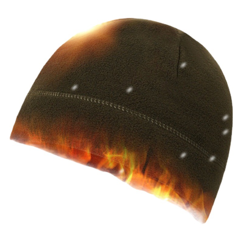 Amazon autumn and winter men's and women's outdoor fleece hat cold-proof windproof sports warm cycling mountaineering skiing running hat