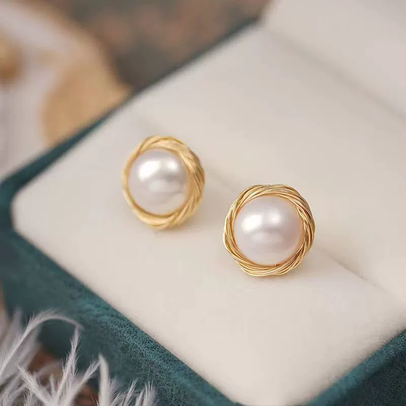 Кулоны из жемчуга, органическая серебряная игла, образец серебра 925, 14 карат, золото и серебро, подарок на день рождения