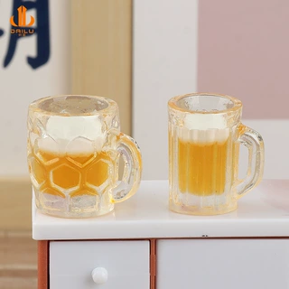 立体树脂啤酒杯奶茶杯饮料瓶diy儿童食玩车载收纳盒微缩景观摆件