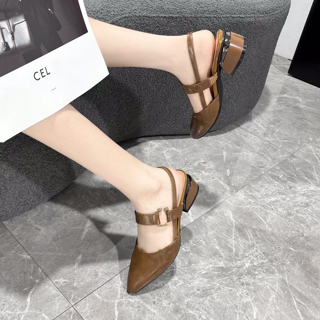 Kaki-cao gót 3 cm