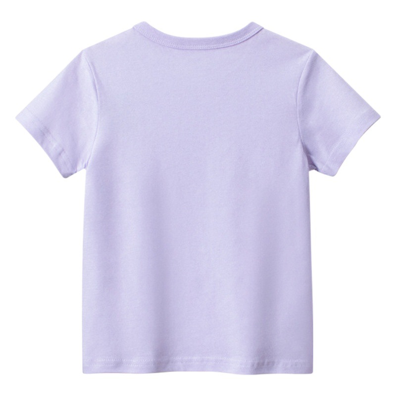 27 Casa de los niños de manga corta Camiseta 2024 verano nuevo estilo coreano bebé niña ropa media manga entrega de una sola pieza