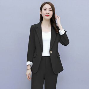 包邮西装套装女2021新款春秋韩版时尚小西服修身外套气质休闲两件