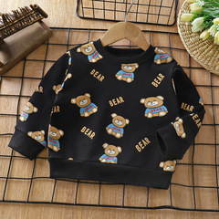 Children's Sweatshirt 2024 Autumn Pure Cotton Unisex Long Sleeve T-Shirt Top Baby Bodysuit Baby Hoodie