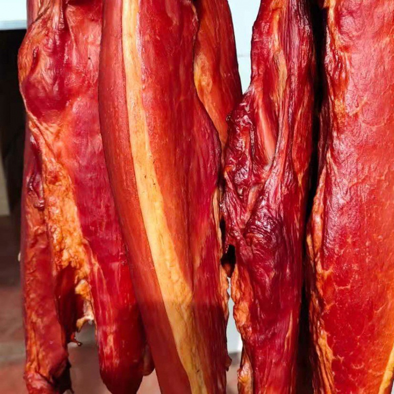 Bacon Sichuan 5 Smoked Hind legs Farm Pig branch Chongqing specialty Trade price Selling snacks Sausages