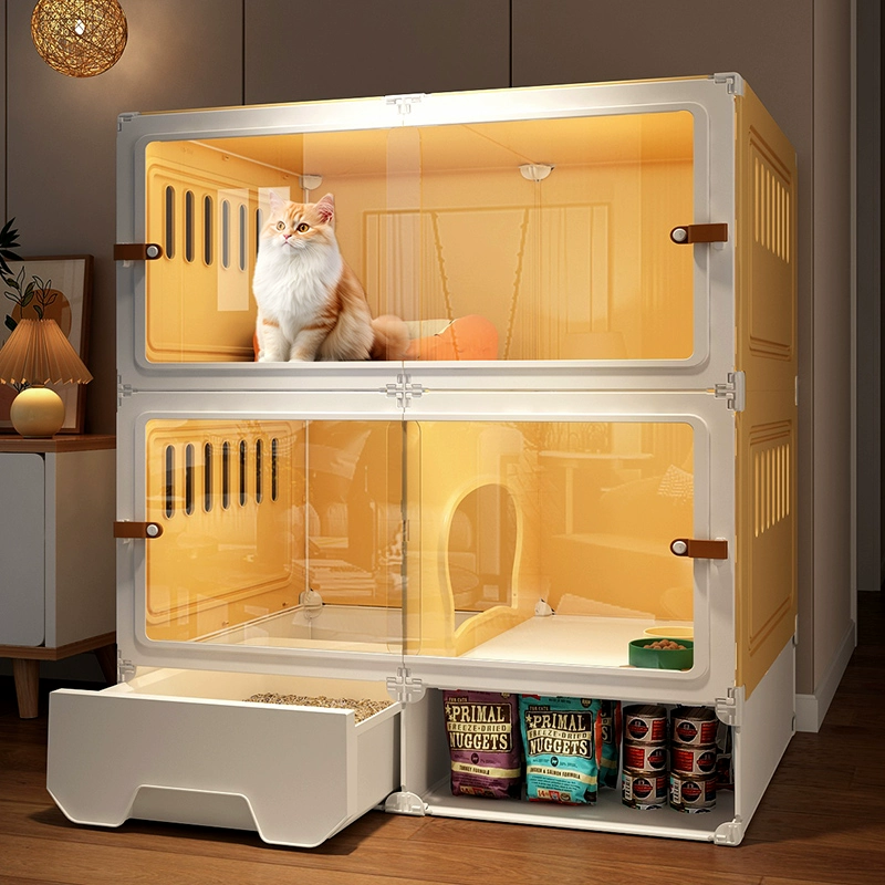Котячая вилла со встроенным туалетом, домашнее кошачье гнездо, клетка для кошек, очень большой пространственный шкаф для маленьких кошек, домик для кошек
