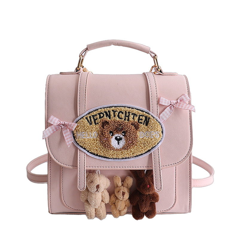 Moda retro estilo británico lindo mochila mujer 2026 nuevo estilo extranjero sensación diaria de hombro mochila de mano image 8