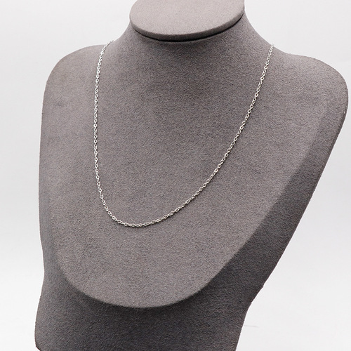 Stainless steel chain O-ring chain, 60cm long chain, stylish and minimalist DIY material sweater chain necklace accessories