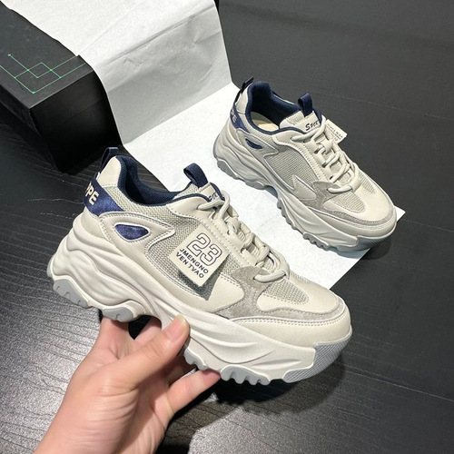 Internet celebrity retro dad shoes for women ins trend  summer thick-soled original platform sole casual student sports shoes for women