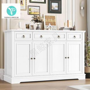 Amazon Cross-Border Sideboard Simple White Kitchen Large Drawer Storage Cabinet Wine Cabinet Living Room Storage Rack