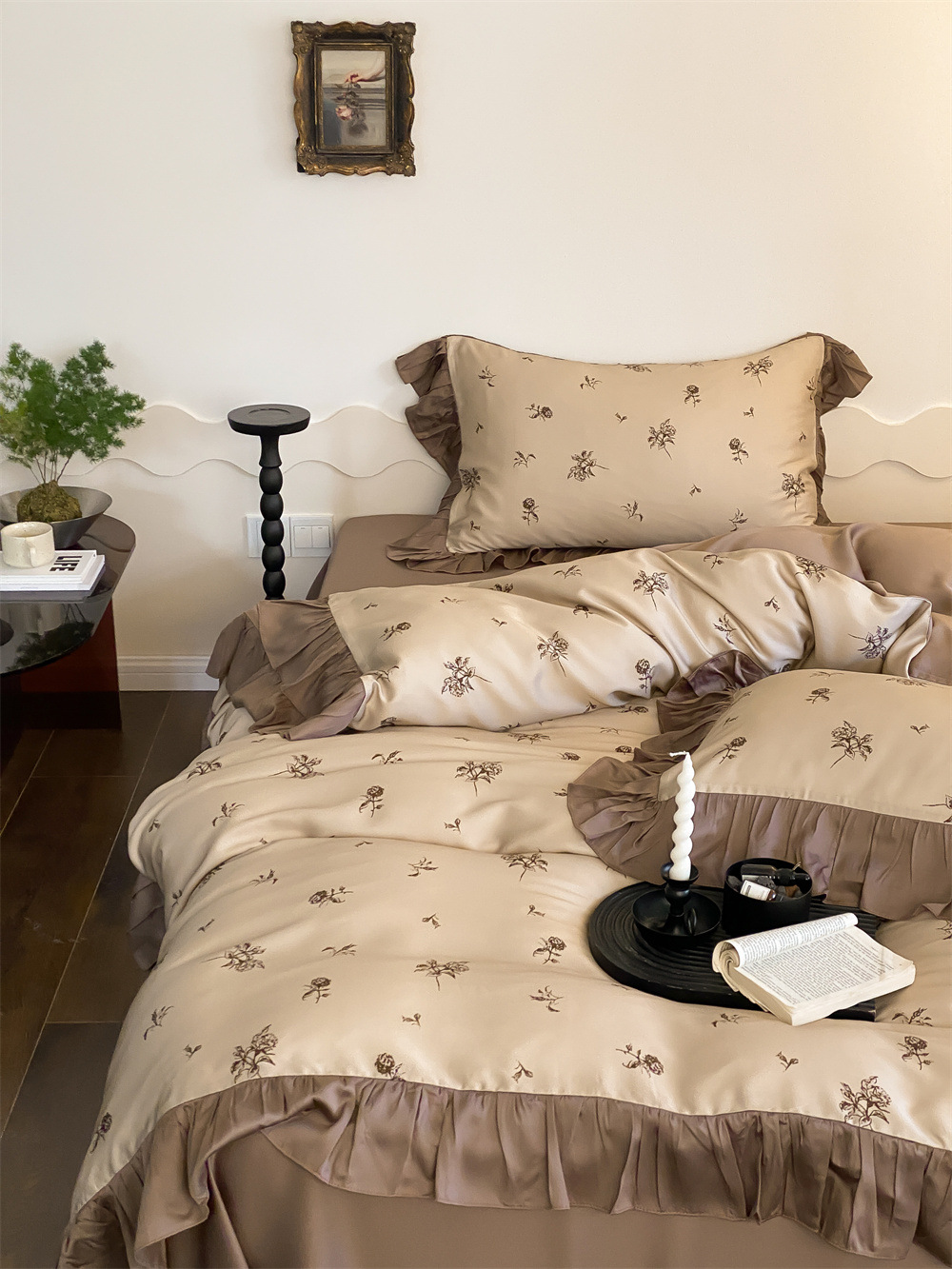 Nordic Vintage Boho Style Duvet Cover Set In Tencel Ice Silk_voghion.com
