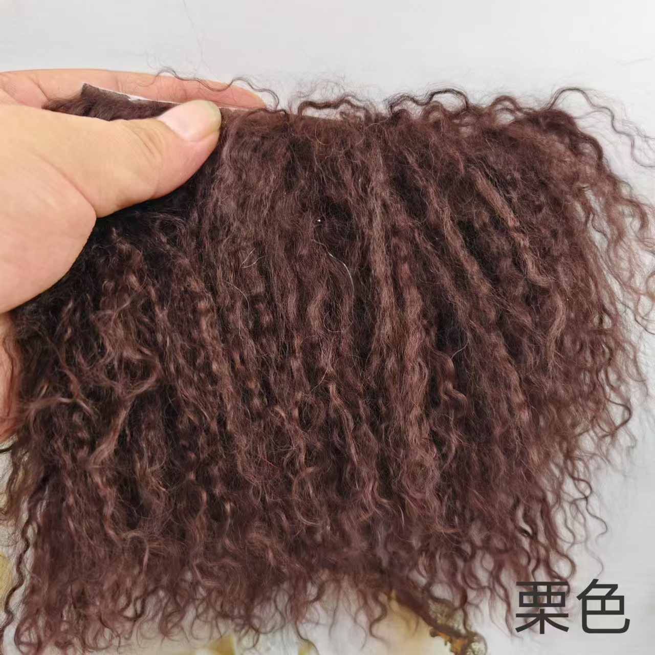 Alta calidad tan lana pelo fila bjd belleza nudo cerdo monstruo soldado monstruo ob11 Gao Ke Er multicolor 6 puntos bebé peluca