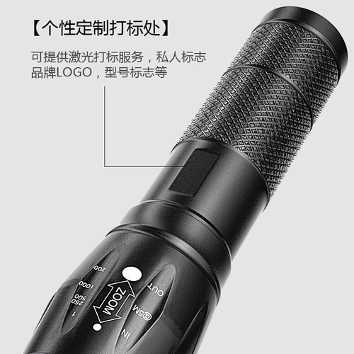 Cross-border aluminum alloy A300 bright flashlight T6 lamp bead telescopic zoom Amazon mini flashlight