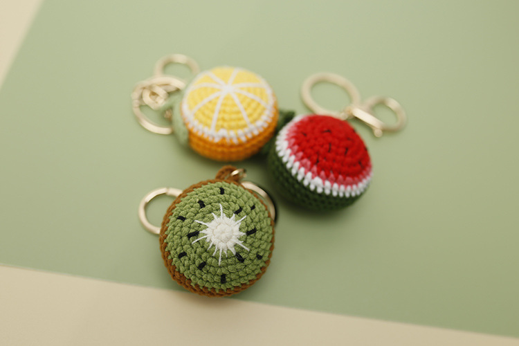 Women's Gender 1 Piece Fruit Keychain Yarn Women's Cute Keychain