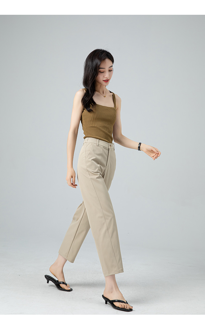 Quần culottes nữ ống rộng dáng suông, vải mỏng nhẹ chống nhăn, ủi tay thoải mái — Phấn hoa anh đào (phù hợp với thân hình quả táo) chi tiết 23