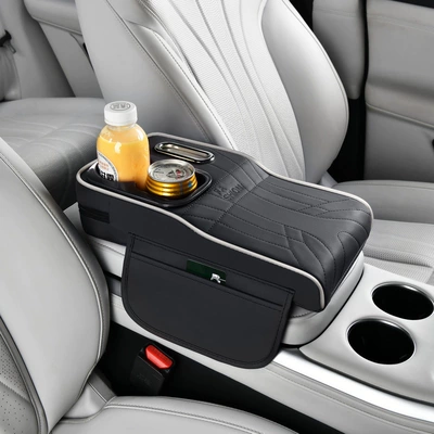 cover, car central storage box, Armrest box pad - black