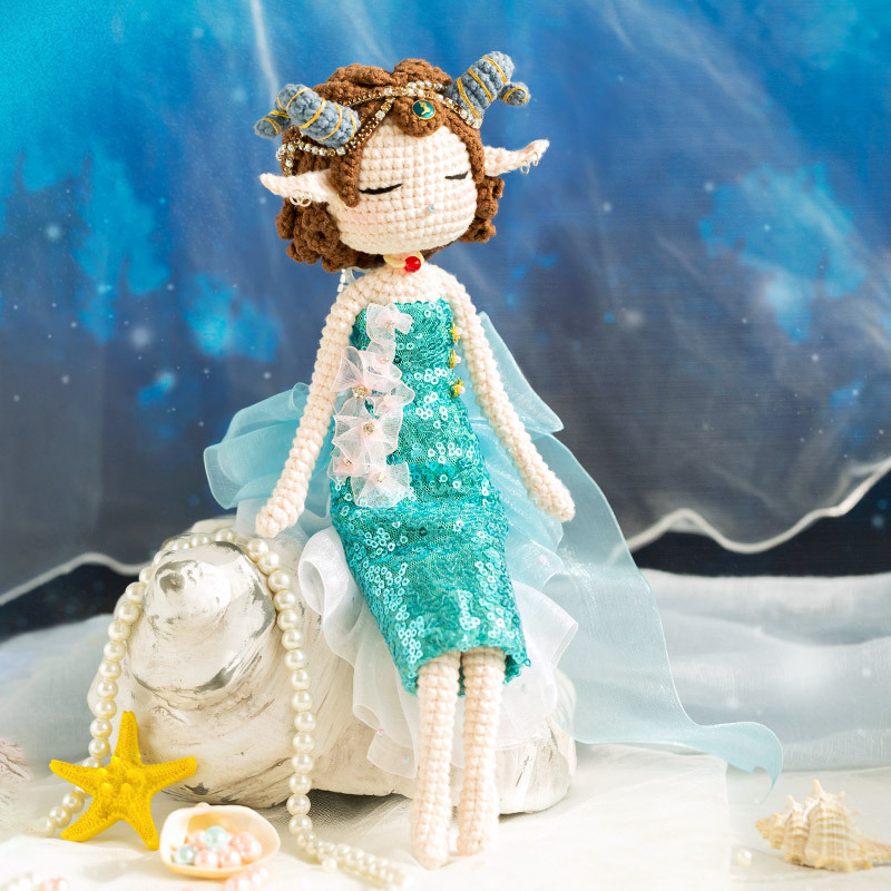 苏苏姐家摩羯座玩偶diy钩针编织毛线团材料包