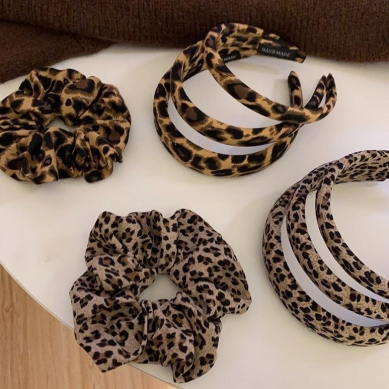 Fascia per capelli con stampa leopardata alla moda, per intestino crasso, coda di cavallo femminile, corda per capelli elastica ad alta elasticità, accessori per capelli in gomma resistente_voghion.com