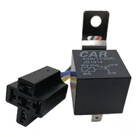 Автомобиль реле 12V24V автомобиля задней части 40A утюга металла JD водоустойчивый всеобщий 5-контактный реле с гнездом провода