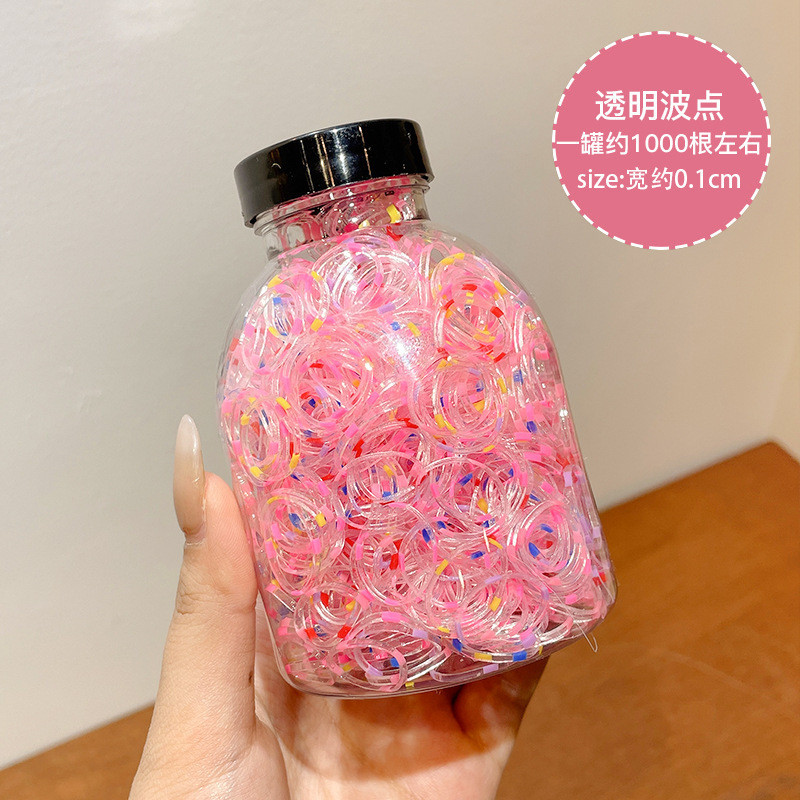 El cabello del bebé está atado, la banda elástica alta, la banda elástica desechable, la trompeta de color para niños no daña el cabello, la banda elástica pequeña