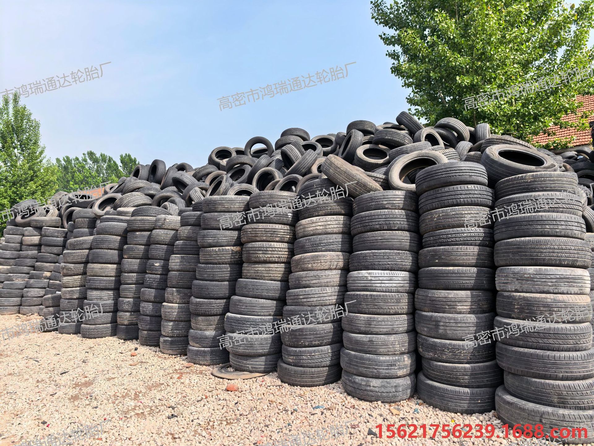 Large quantity of used car tires for sale, kindergarten painted anti-collision tires, target practice training tires, waste tires