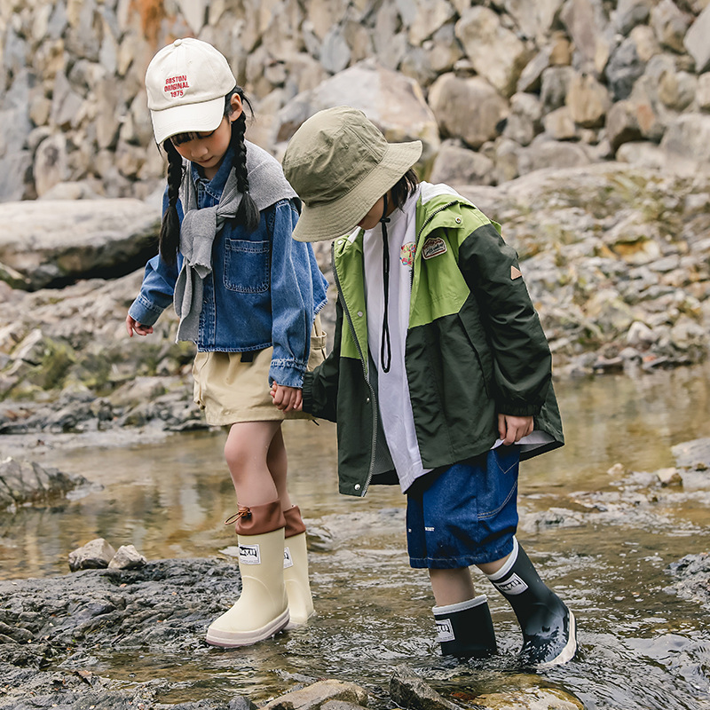 批發兒童雨鞋男童女童寶寶小童雨靴防滑束口防水幼兒束口大童水鞋