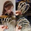 Metal chain, headband for face washing, hairpins, elegant hair accessory, Korean style, new collection