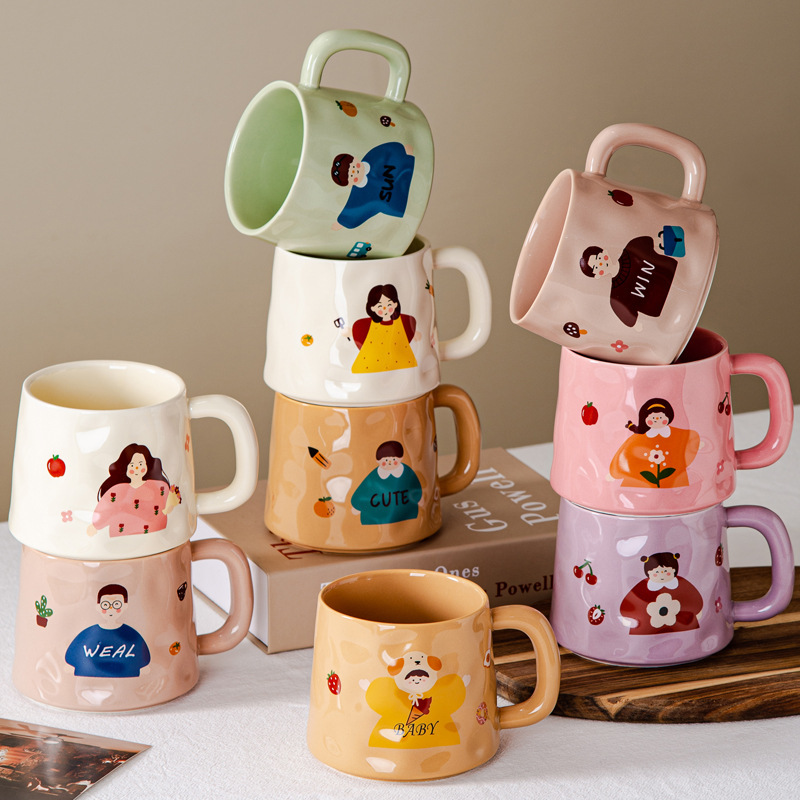 Taza de Cerámica Familiar Anime Resistente a Altas Temperaturas para Hogar