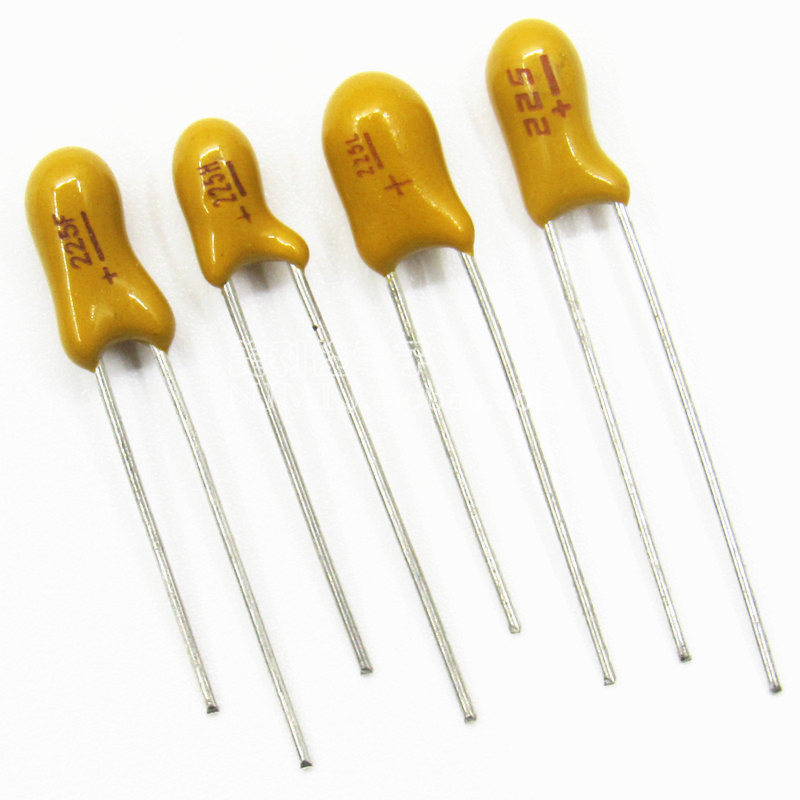 CA42直插钽电容 2.2UF 225F 225H 225L 225 16V 25V 35V 50V