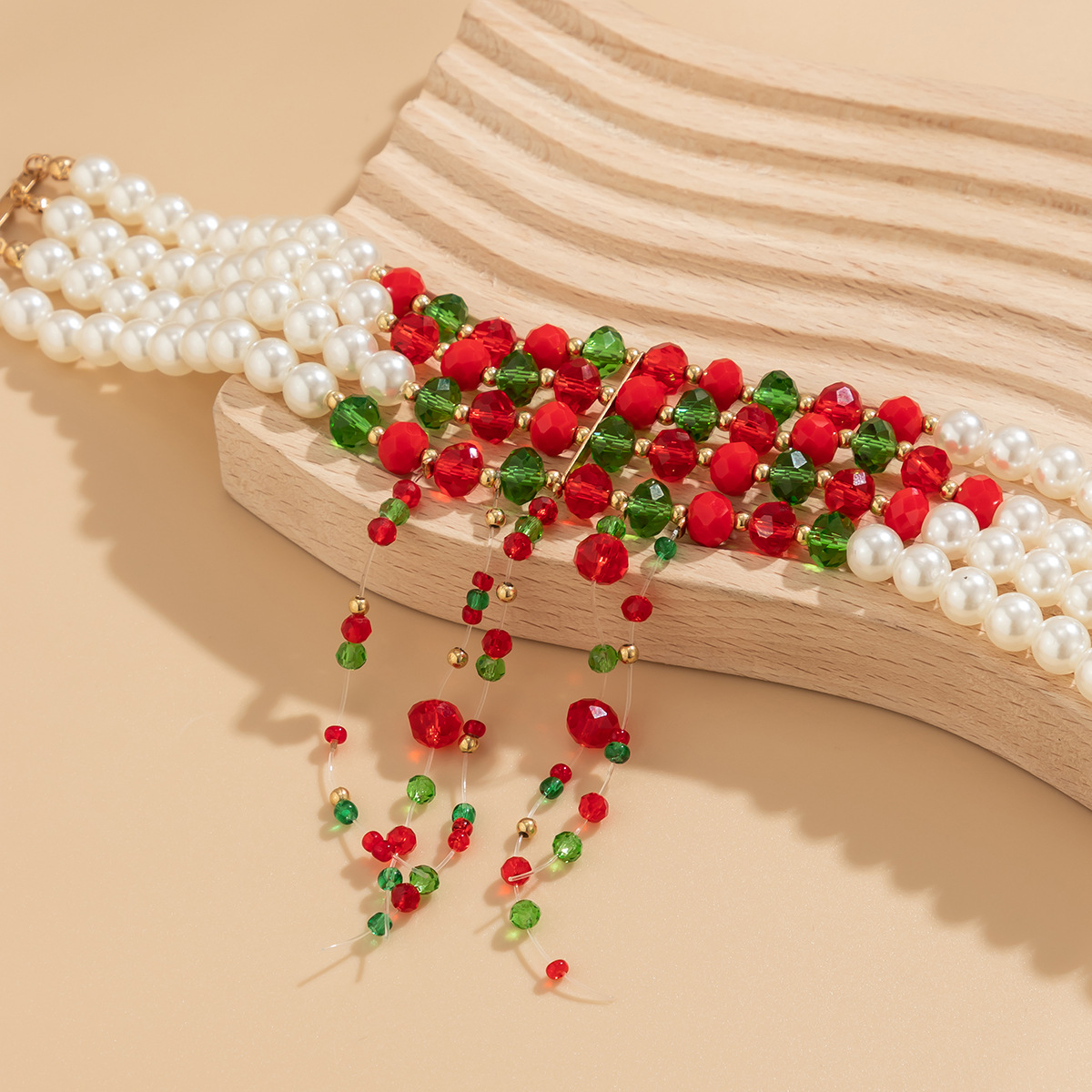 Collana con colletto con frange, dolce e fresco, stile gotico, con goccia di sangue, personalità di Halloween, girocollo con perline_voghion.com