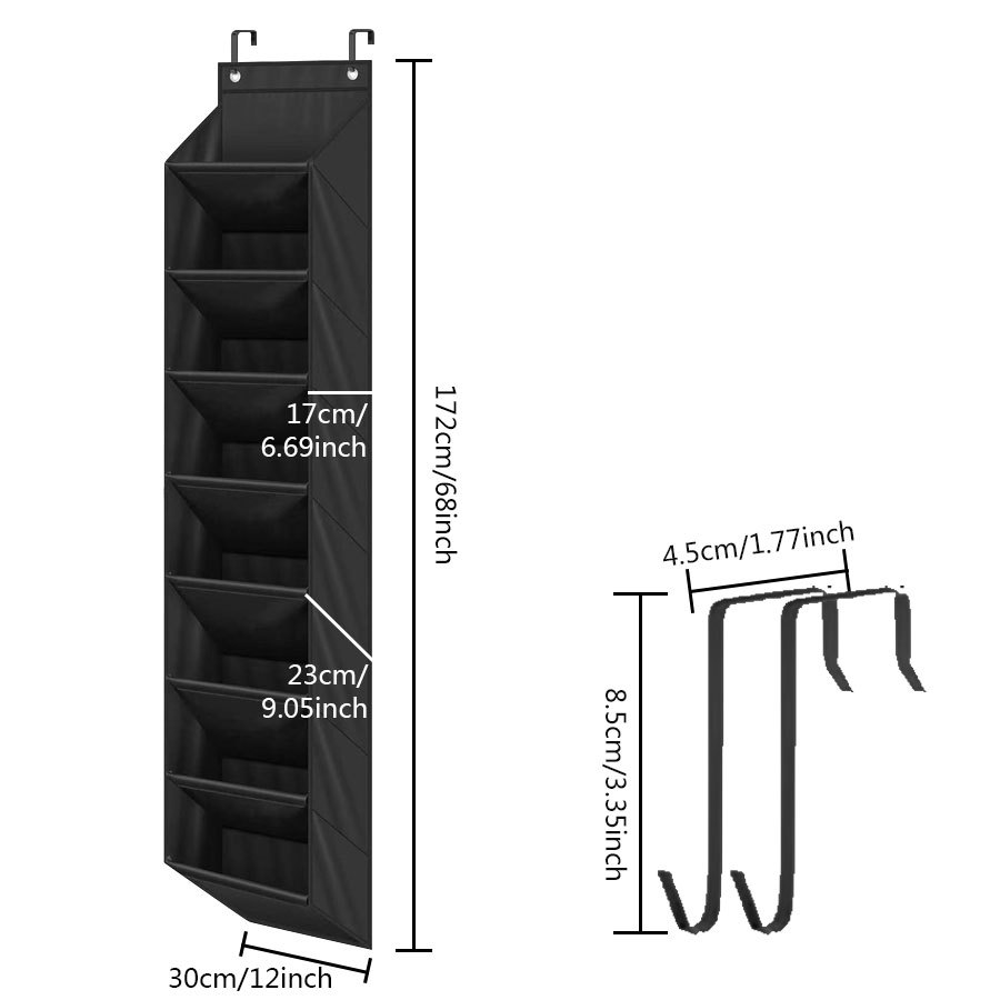  Home Storage & Organization wall mounted shoe bag multi function door storage hanging bag multi layer sundries storage bag_voghion.com