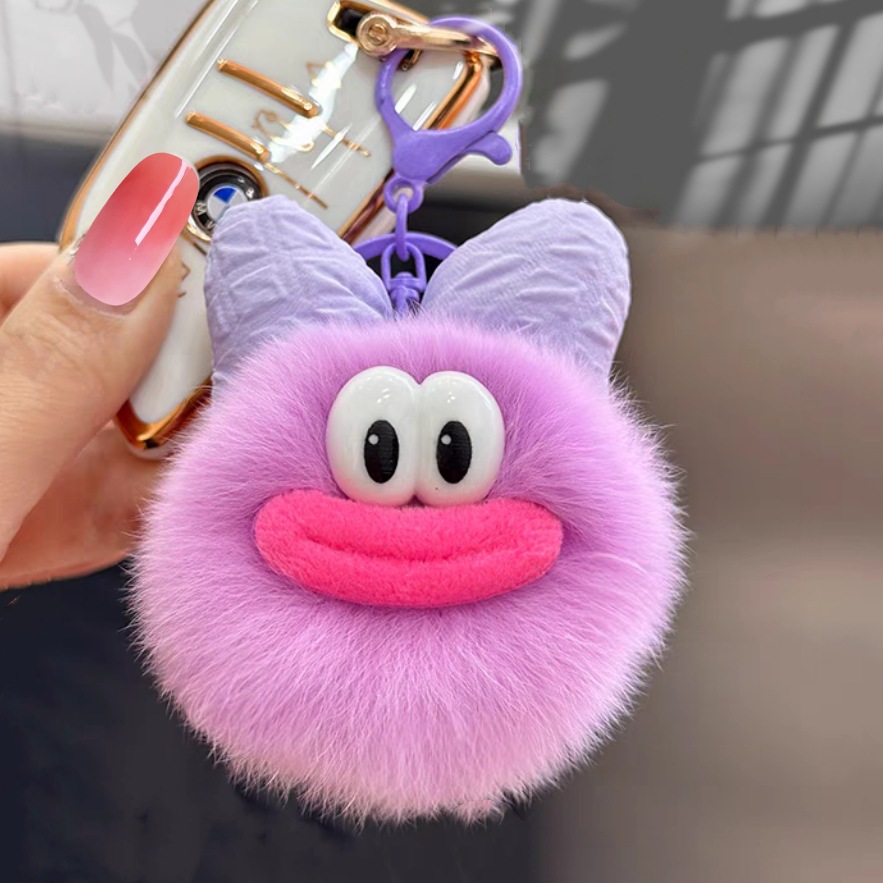 Peltas de pato verdaderas bolsas de carbón bolsas de llaves de automóviles bolsas de peluche muñecas colgantes colgantes de bolsas de pato