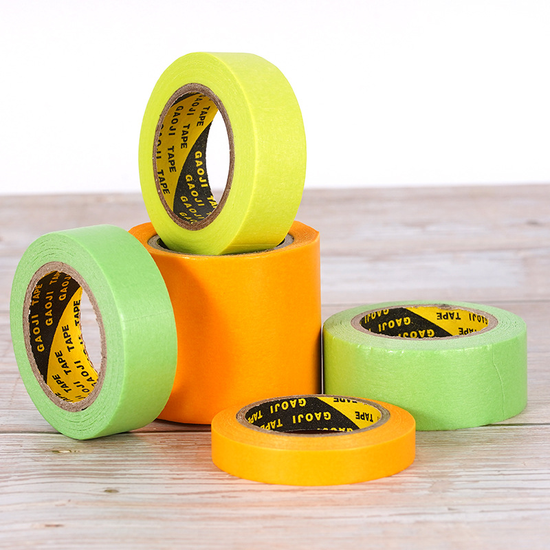 Cinta adhesiva washi amarilla de alta adherencia de 50 metros, papel de separación de colores de alta adherencia, cinta adhesiva de cristal para diario a temperatura normal