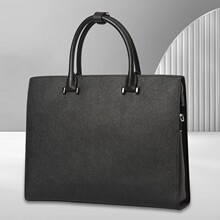 2023新款头层牛皮公文包男简约时尚皮包商务通勤男手提包定制工厂