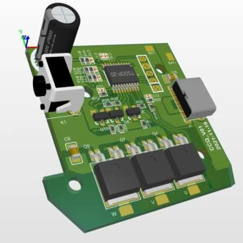 Dust blower BLDC drive solution 75V gate drive Brushless blower control board with inductive square wave 12V5A