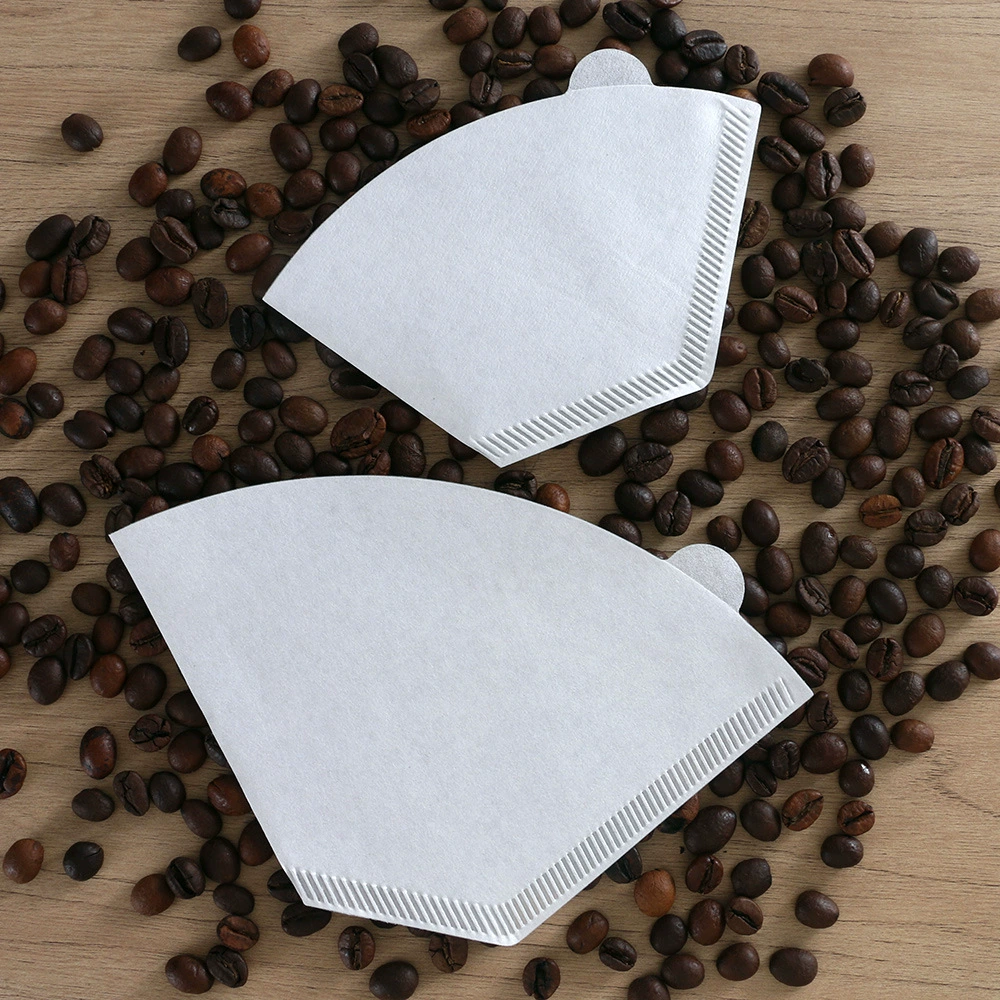U01 U02 белый бумажный фильтр для кофе веерообразная фильтровальная бумага ручной фильтр для кофе бумага капельная Кофеварка фильтровальная бумага 100 штук