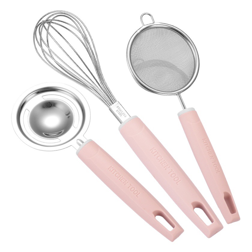 Kitchen Gadgets 304 Stainless Steel Egg Beater Manual Egg White Separator Baby Food Mixer Filter Sieve