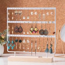 跨境三層鐵藝耳環展示架飾品展示陳列道具掛架耳釘耳飾珠寶首飾架