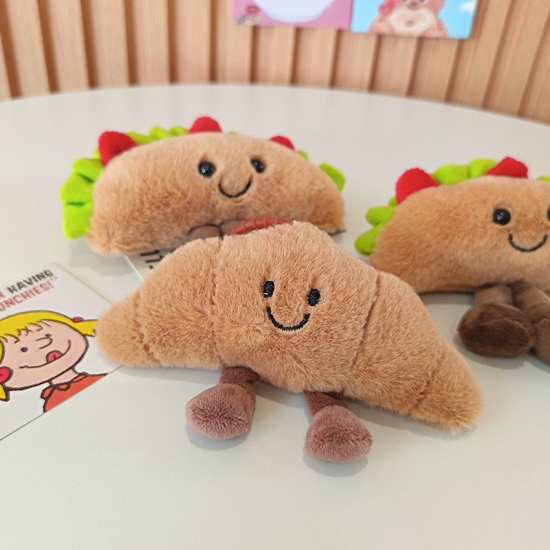 かわいい萌えタコ餅ストラップぬいぐるみ人形ハンバーグサンドイッチバッグ掛けキーホルダーぬいぐるみ|undefined
