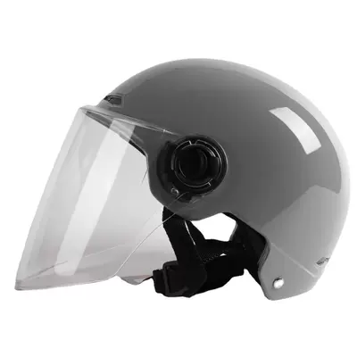 Motorcycle Safety Supplies – Vehicle Helmet Abs Men's - new-cement-gray-transparent-long-lens